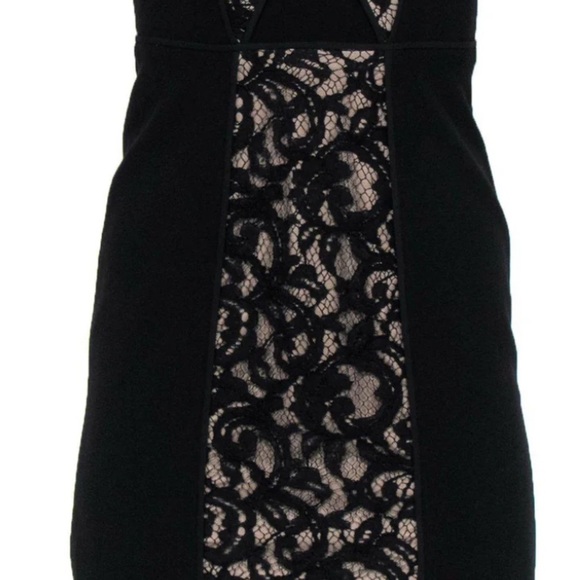 BCBG Max Azria NWT Black Sleeveless “Claudine" Sheath Dress w/ Lace Paneling - Picture 6 of 10